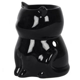 Black Cat Oil Burner and Wax Melt Warmer Side Profile | Happy Piranha