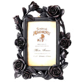 Black Rose and Vine Gothic Photo Frame | Happy Piranha