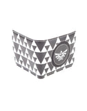 Zelda Black and White Triforce Bifold Wallet exterior design | Happy Piranha