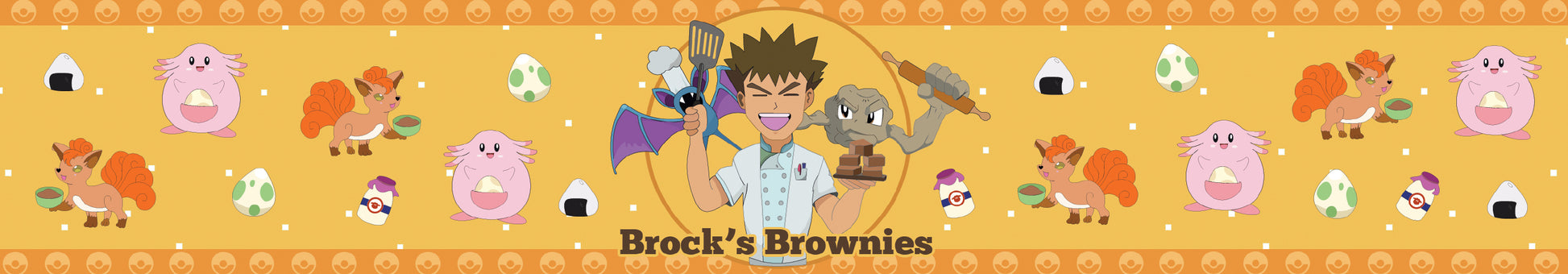 Brock's Brownies scented candle label design | Happy Piranha.