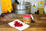 Percy Jackson camp hafblood candle with wax and lid off.