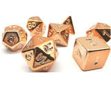 Champagne Copper electroplated polyhedral dice set | Happy Piranha
