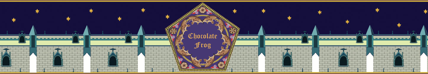 Chocolate frog scented candle label design by Happy Piranha.