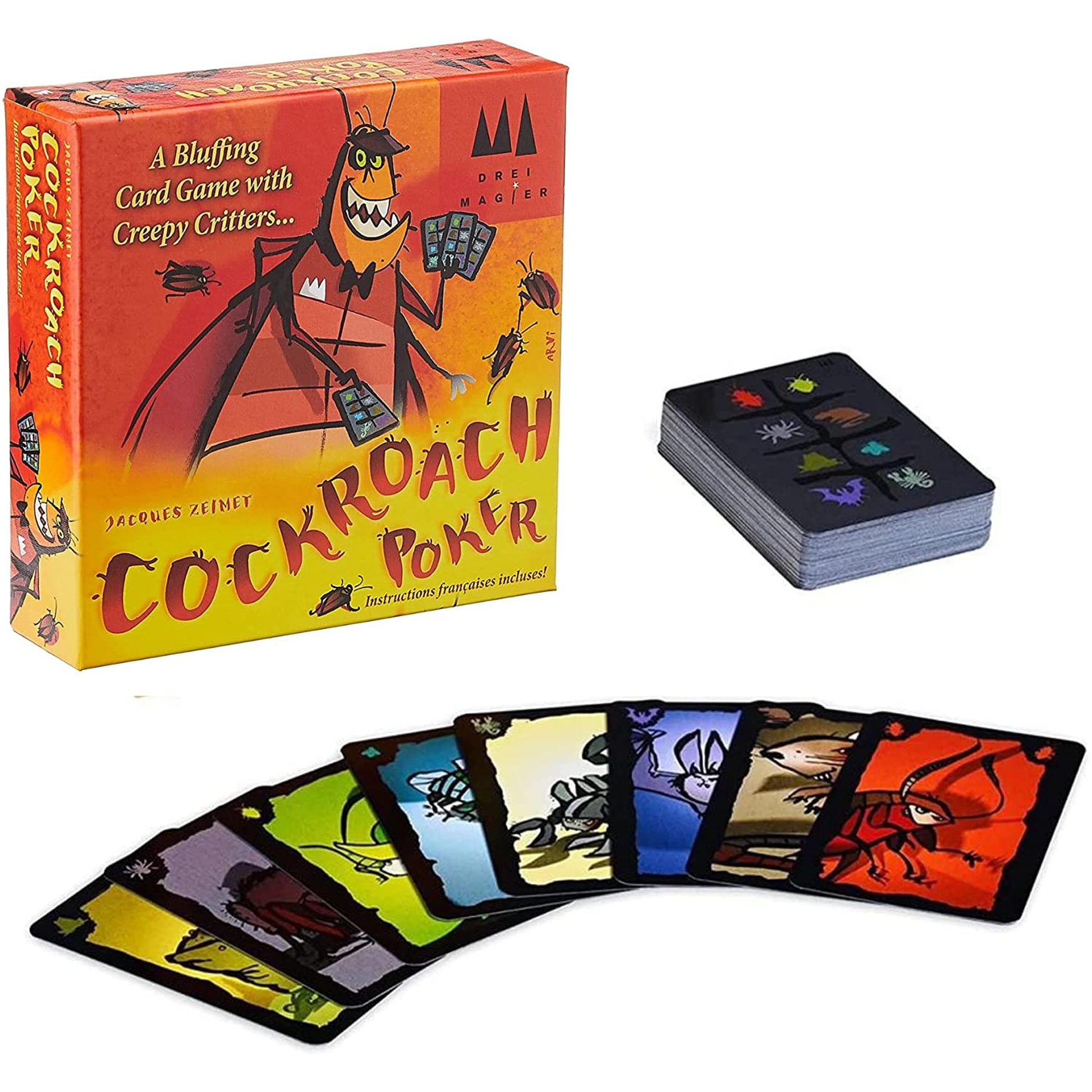 Cockroach Poker Card Game Box and Contents | Happy Piranha