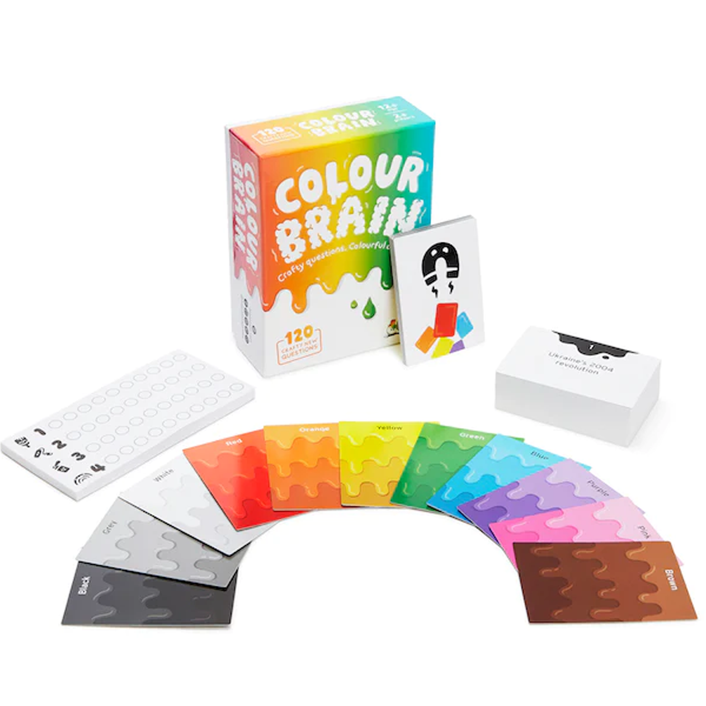 Colour Brain Mini Card Game Box and Contents | Happy Piranha