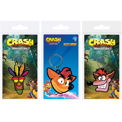 Crash Bandicoot Rubber Key Chains | Happy Piranha