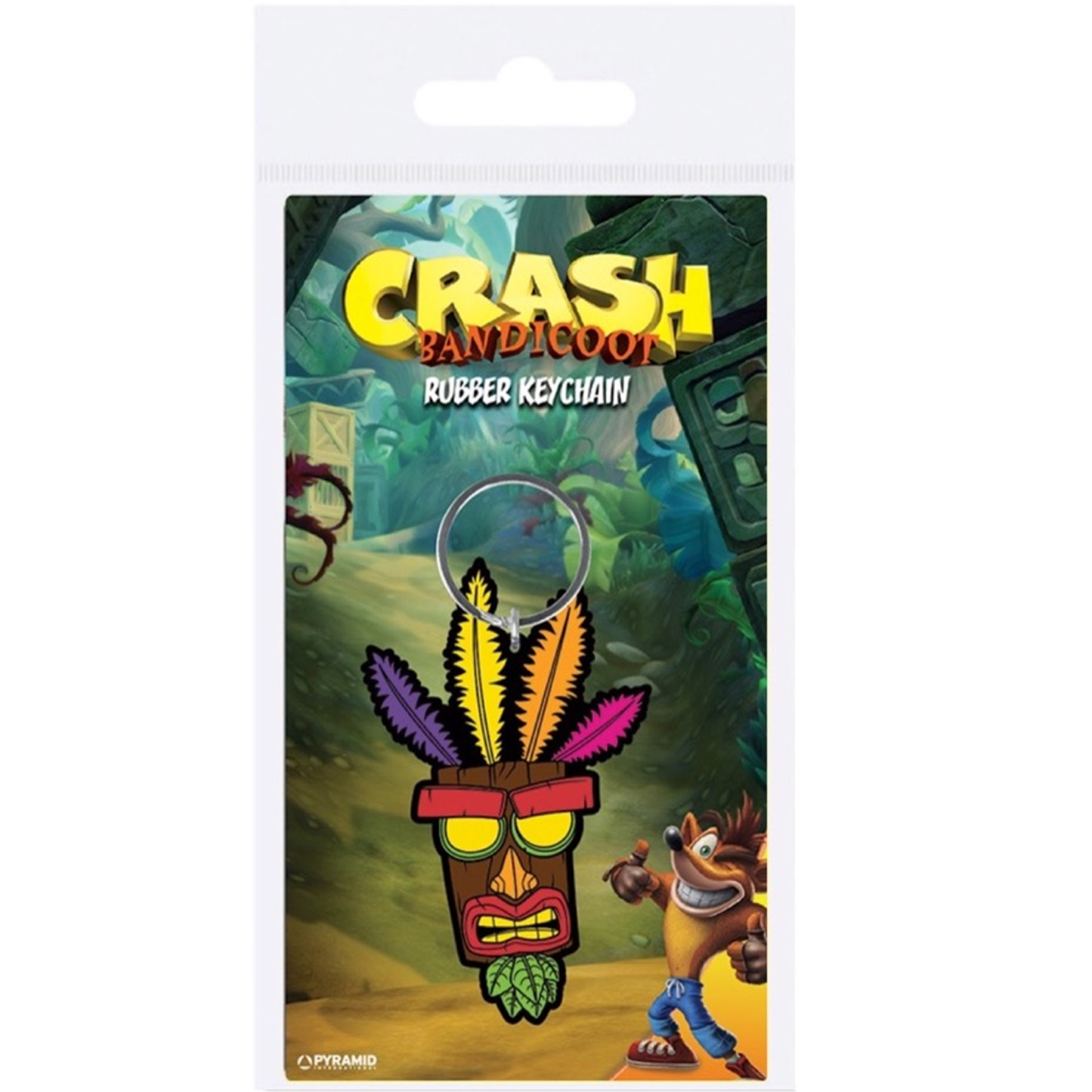 Crash Bandicoot Rubber Key Chains (Aku Aku Mask) | Happy Piranha