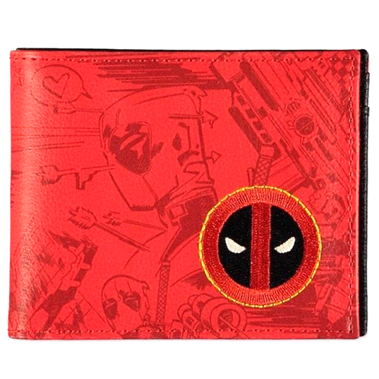 Marvel Deadpool Red Graffiti Design Bifold Wallet | Happy Piranha