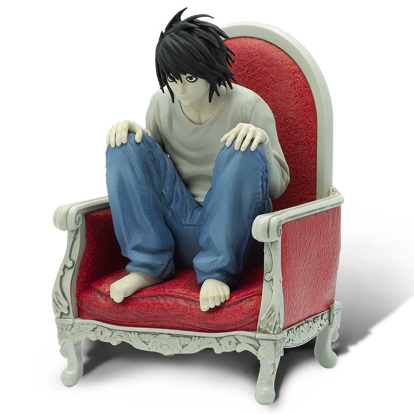 Death Note: L on Chair 1:10 Scale Action Figure Side Profile | Happy Piranha