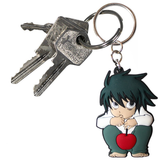 Death Note L & Apple Rubber Keychain on Some Keys | Happy Piranha