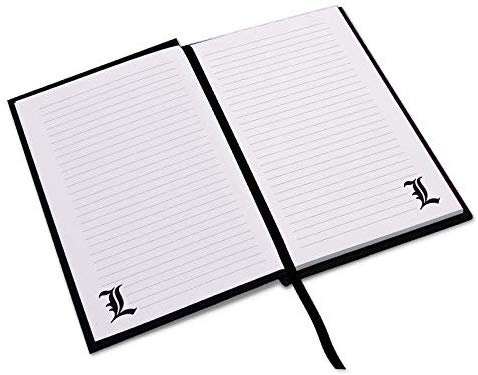 Death Note 'L' A5  Lined Notebook page design | Happy Piranha