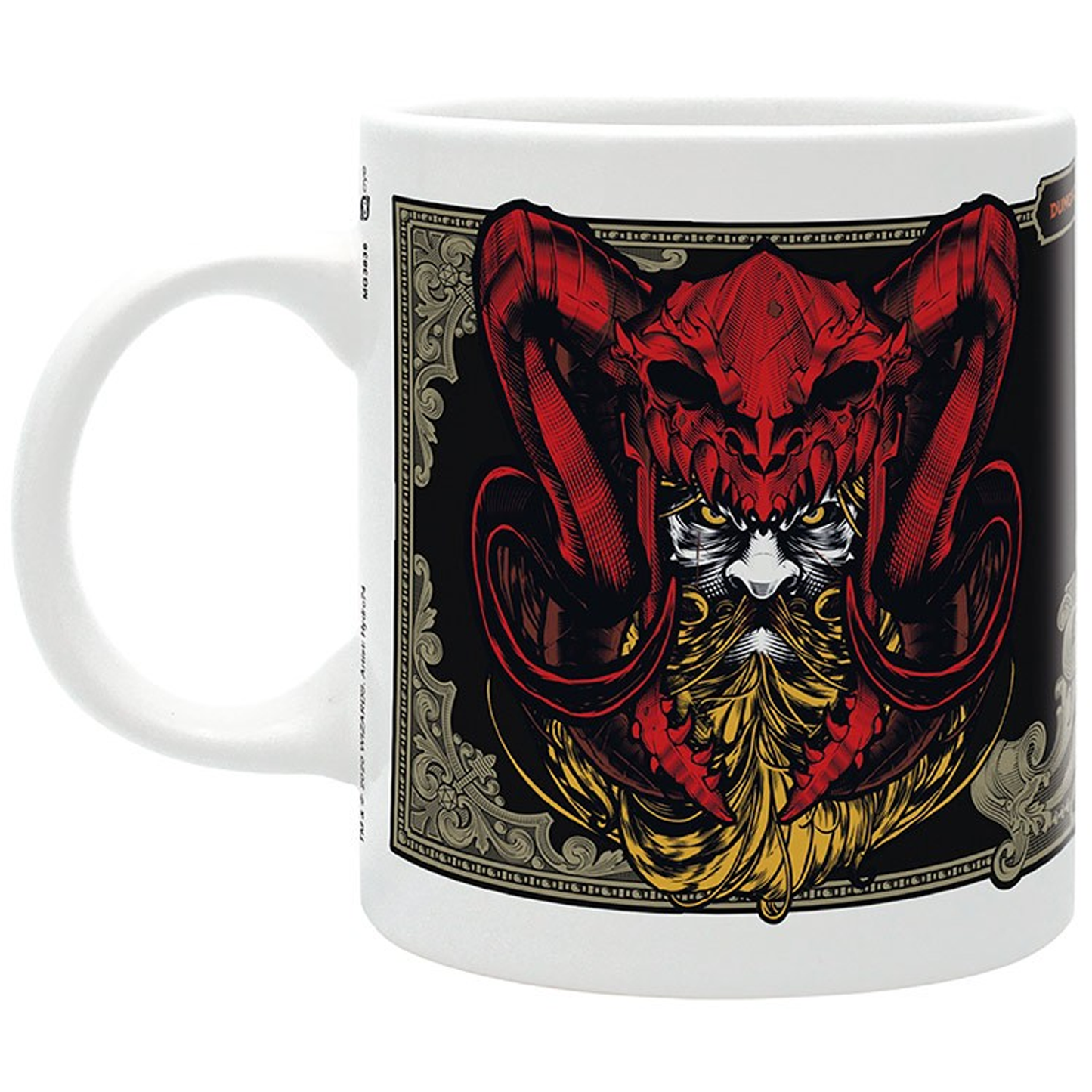 Dungeons and Dragons (DnD) Player's Handbook Mug (Front) | Happy Piranha