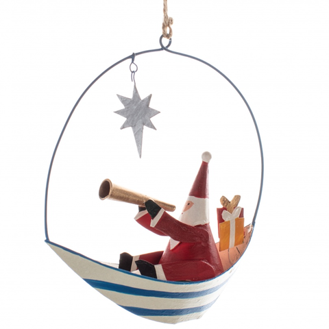 Do You See What I See - Hanging Santa Christmas Decoration | Happy Piranha
