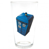 Doctor Who Tardis Design Drinking Glass (Front) | Happy Piranha