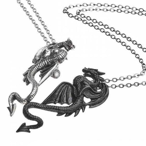 BEST FRIEND Dragon Yin Yang 2 Pendants Necklace Set BFF Friendship Ying |  eBay