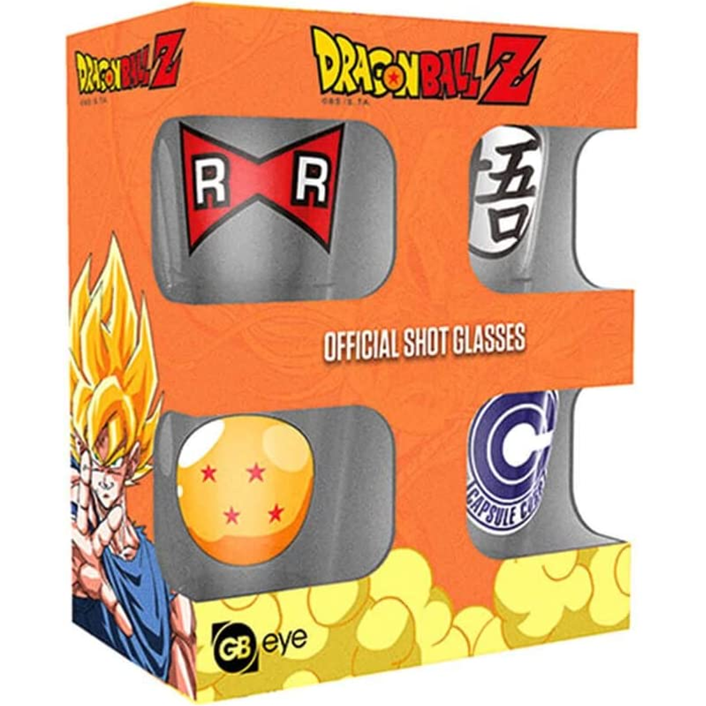 Dragon Ball Z Shot Glass Set in Packaging | Happy Piranha