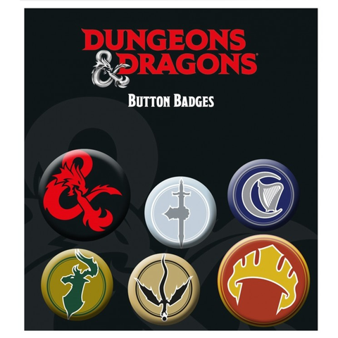 Dungeons and Dragons D&D Button Badge Set | Happy Piranha