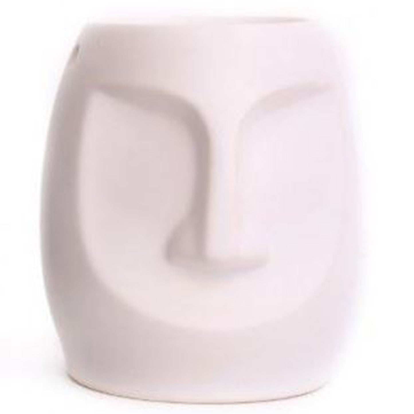 Easter Island Face Oil Burner and Wax Melt Warmer (White | Happy Piranha