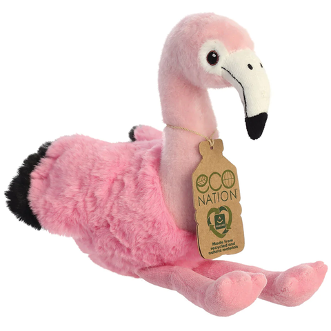 Eco Nation 9.5'' Pink Flamingo Soft Toy | Happy Piranha