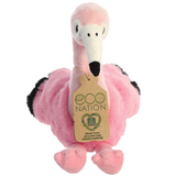 Eco Nation 9.5'' Pink Flamingo Soft Toy (Front View) | Happy Piranha
