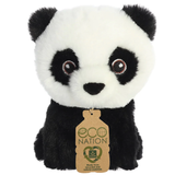 Eco Nation 13cm Mini Panda Soft Toy (Front View) | Happy Piranha