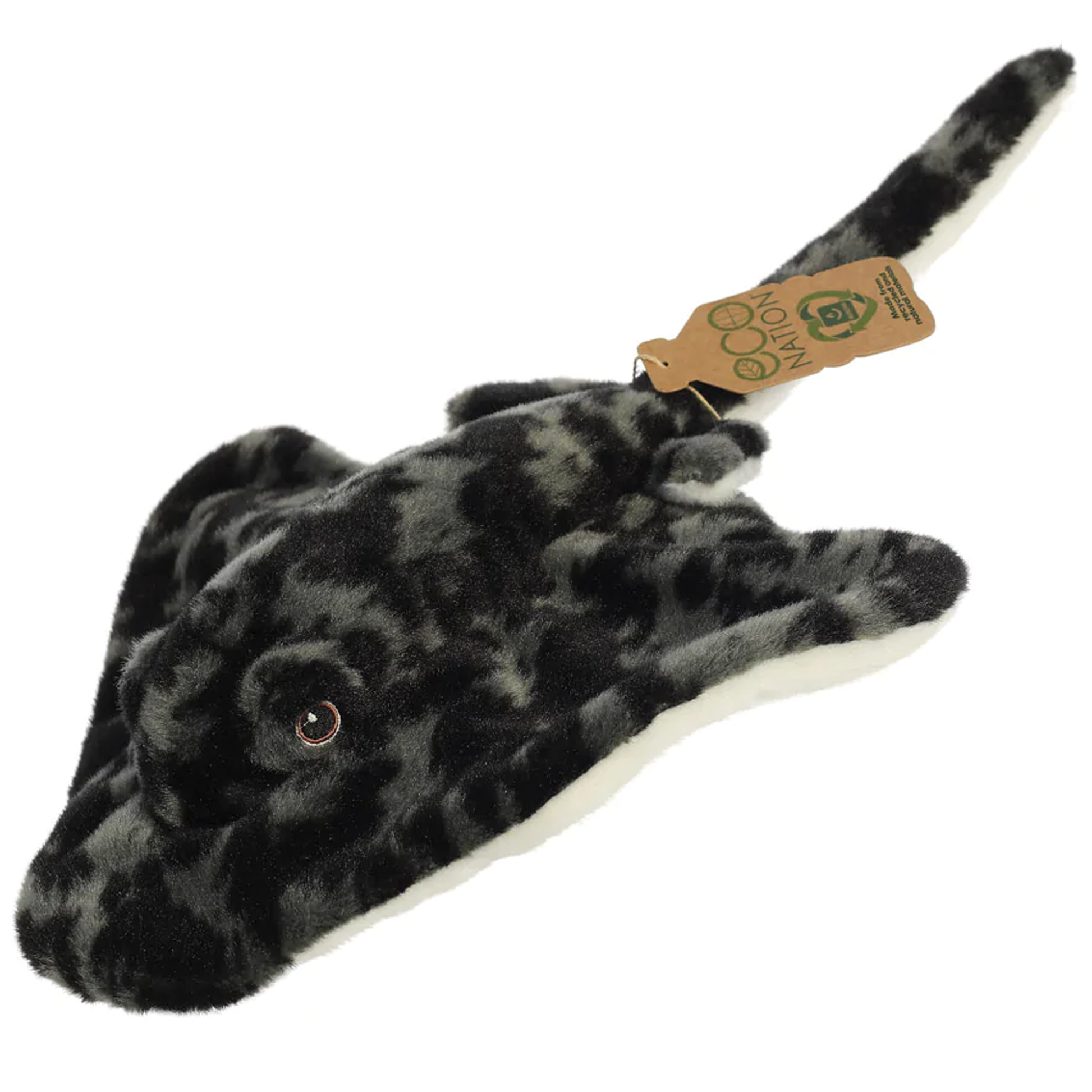 Eco Nation Stingray Plushie Soft Toy (Side) | Happy Piranha