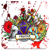 Dungeons and Dragons (DnD) Class Coaster (Fighter)  | Happy Piranha