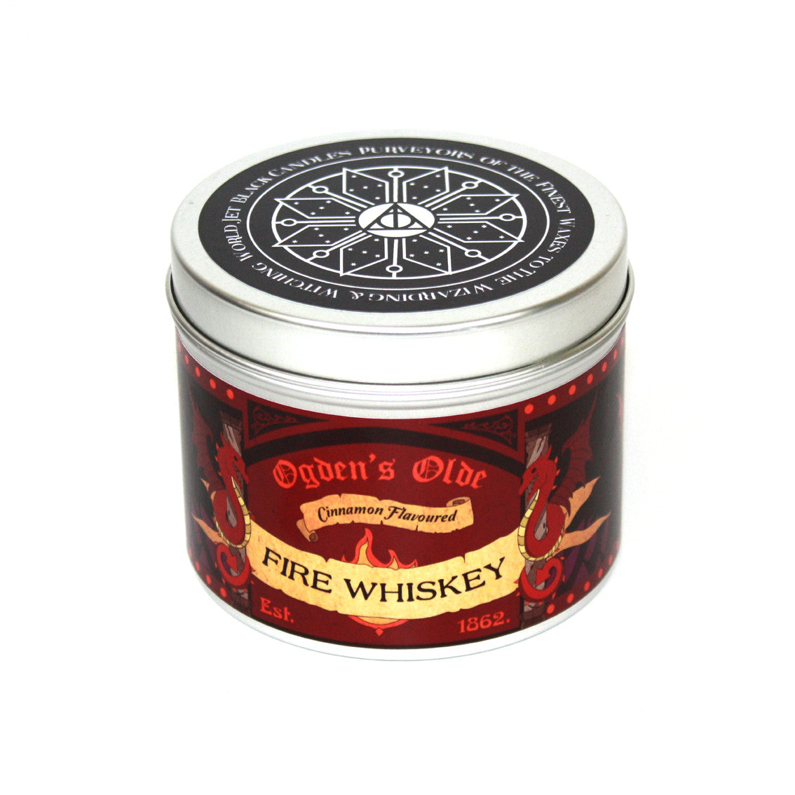 Ogden's fire whiskey Harry Potter scented candle by Happy Piranha