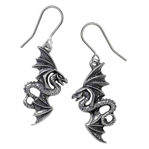 Flight of Airus - Pewter Dragon Earrings | Happy Piranha