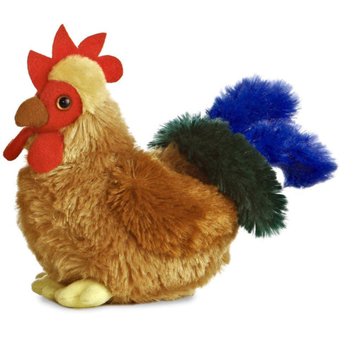 Colourful Cockerel Flopsie Soft Toy | Happy Piranha