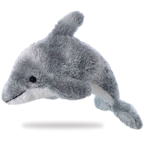 Grey Bottlenose Dolphin Flopsie Soft Toy | Happy Piranha