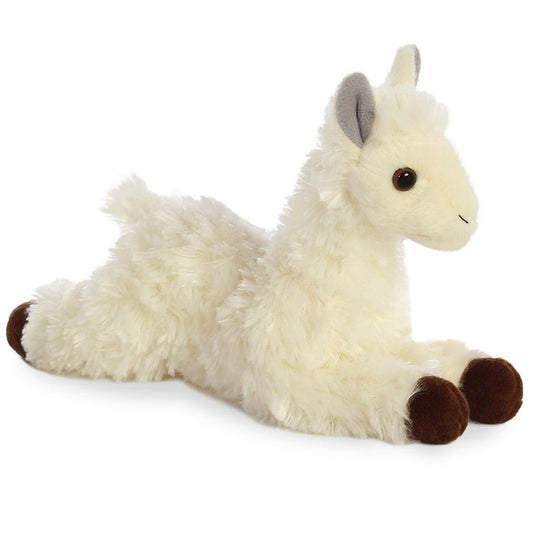 White Fuzzy Llama Flopsie Soft Toy | Happy Piranha