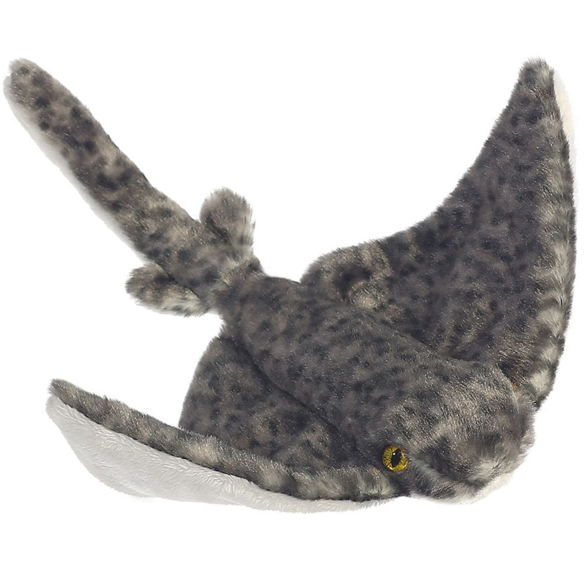 Grey Stingray Flopsie Soft Toy (View From Above) | Happy Piranha