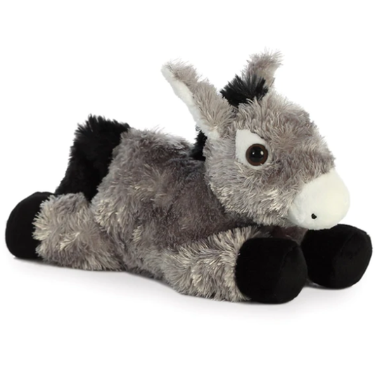 Grey Donkey Flopsie Soft Toy | Happy Piranha