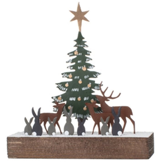 Forest Animals Festive Scene: Christmas Decoration | Happy Piranha