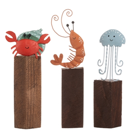 Fruit of the Sea (Hermit Crab , Shrimp, Jellyfish) Ornaments | Happy Piranha
