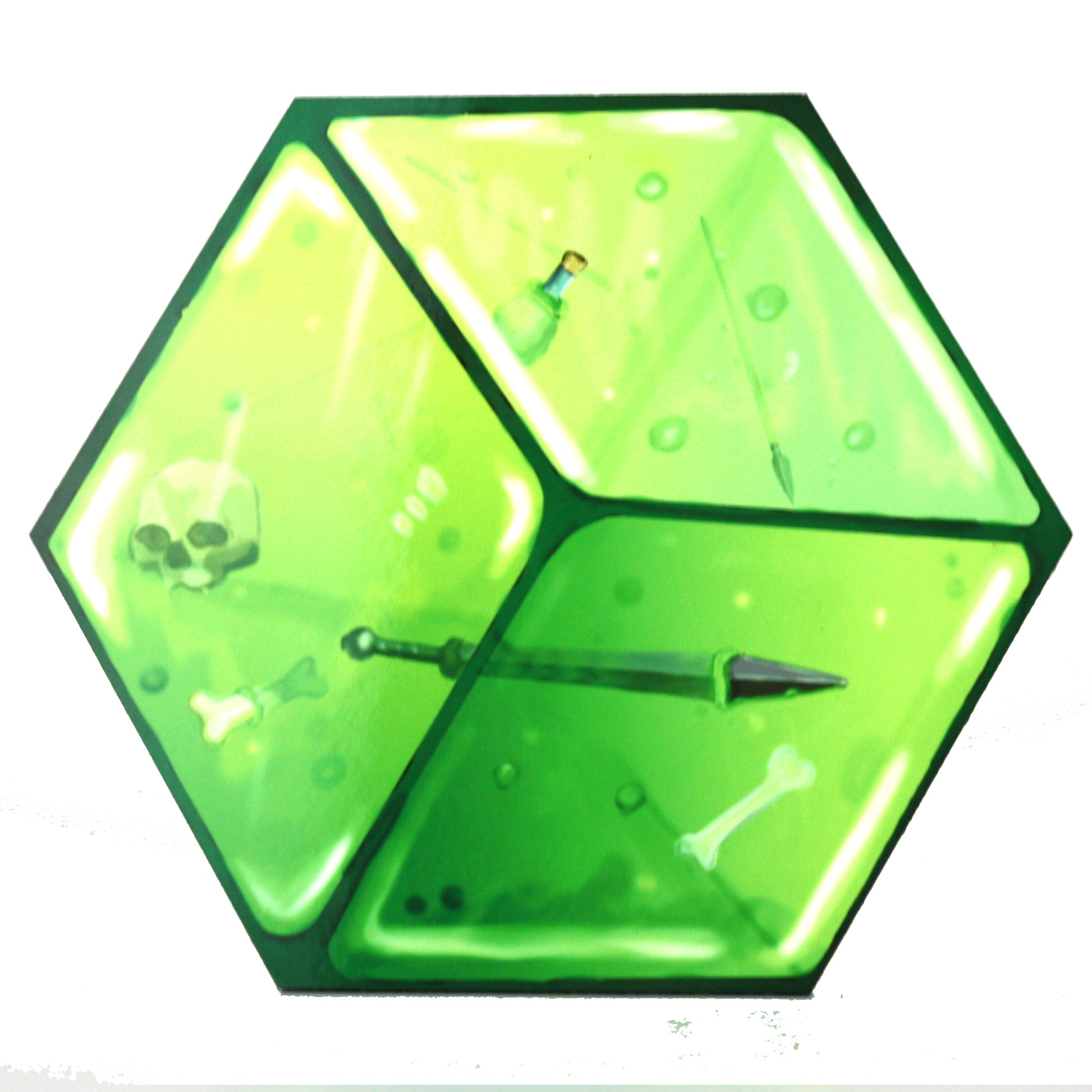 Gelatinous Cube: D20 Dice Coaster | Happy Piranha