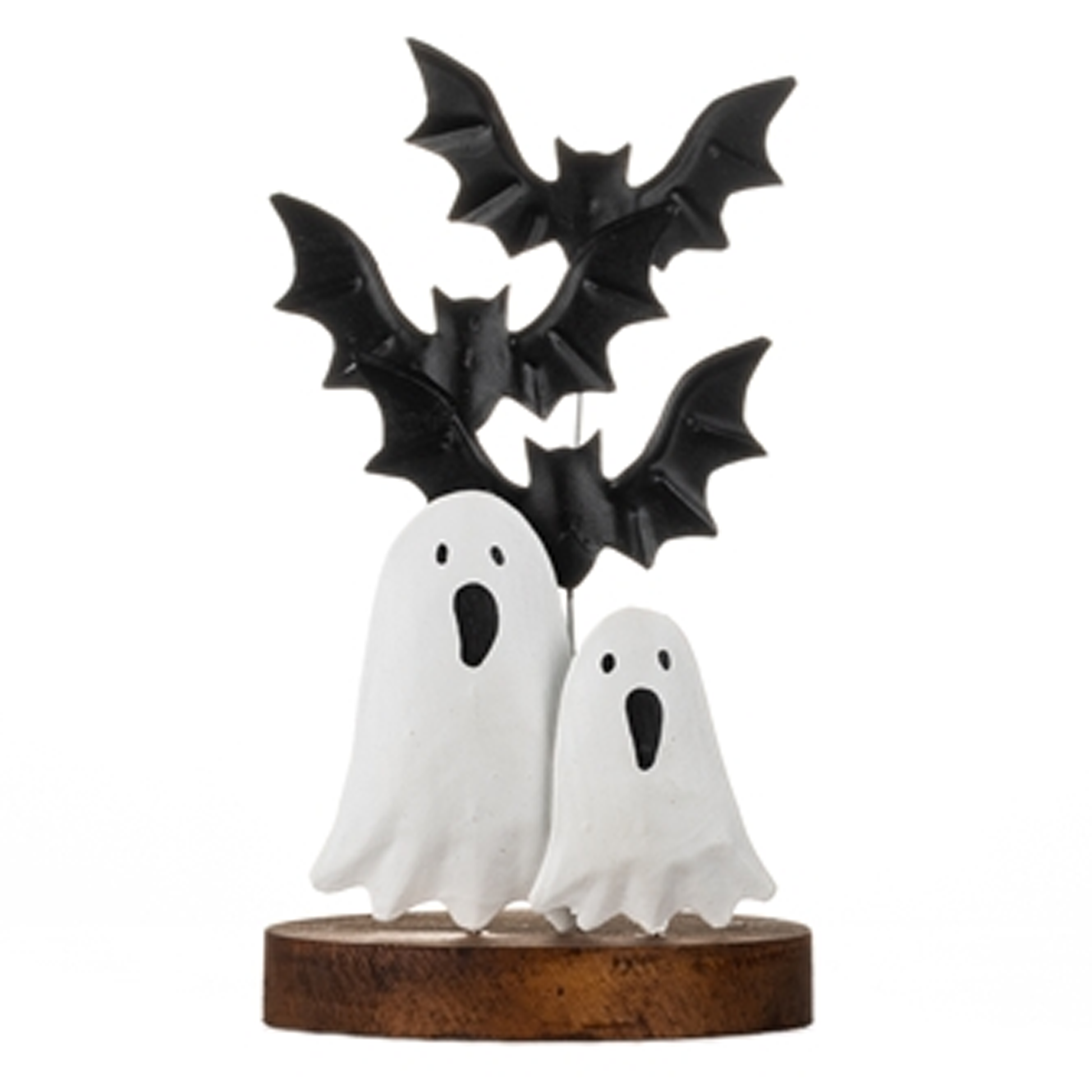 Ghosts & Bats - Wood and Metal Ornament | Happy Piranha