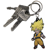 Super Saiyan Goku Dragon Ball Z Rubber Keychain on Some Keys | Happy Piranha
