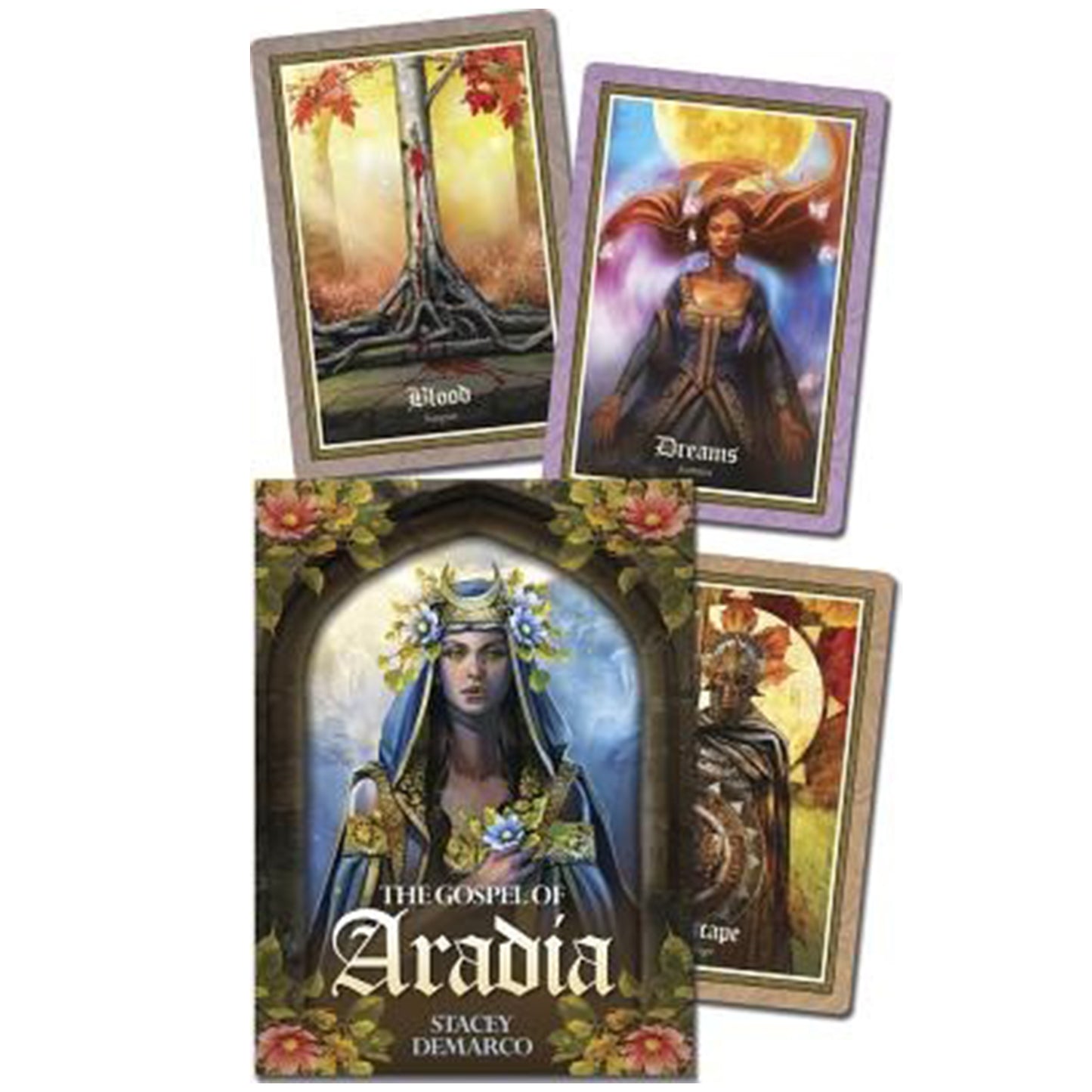 The Gospel of Aradia Oracle Card Set Box and Card Examples | Happy Piranha