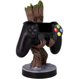 Marvel Avengers Baby Groot Cable Guy Phone and Controller Holder Holding a PlayStation Controller | Happy Piranha
