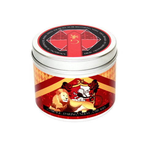 Courage a Gryffindor inspired scented candle by Happy Piranha.