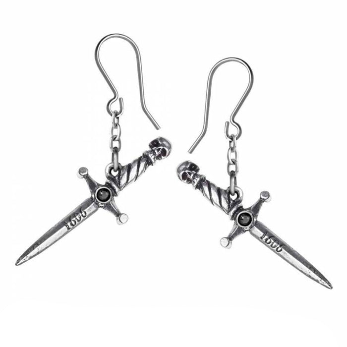 Hand of Macbeth: Pewter Dagger Earrings | Happy Piranha