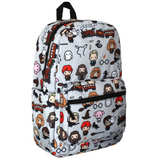 Harry Potter Characters Chibi Art Backpack (Side View) | Happy Piranha