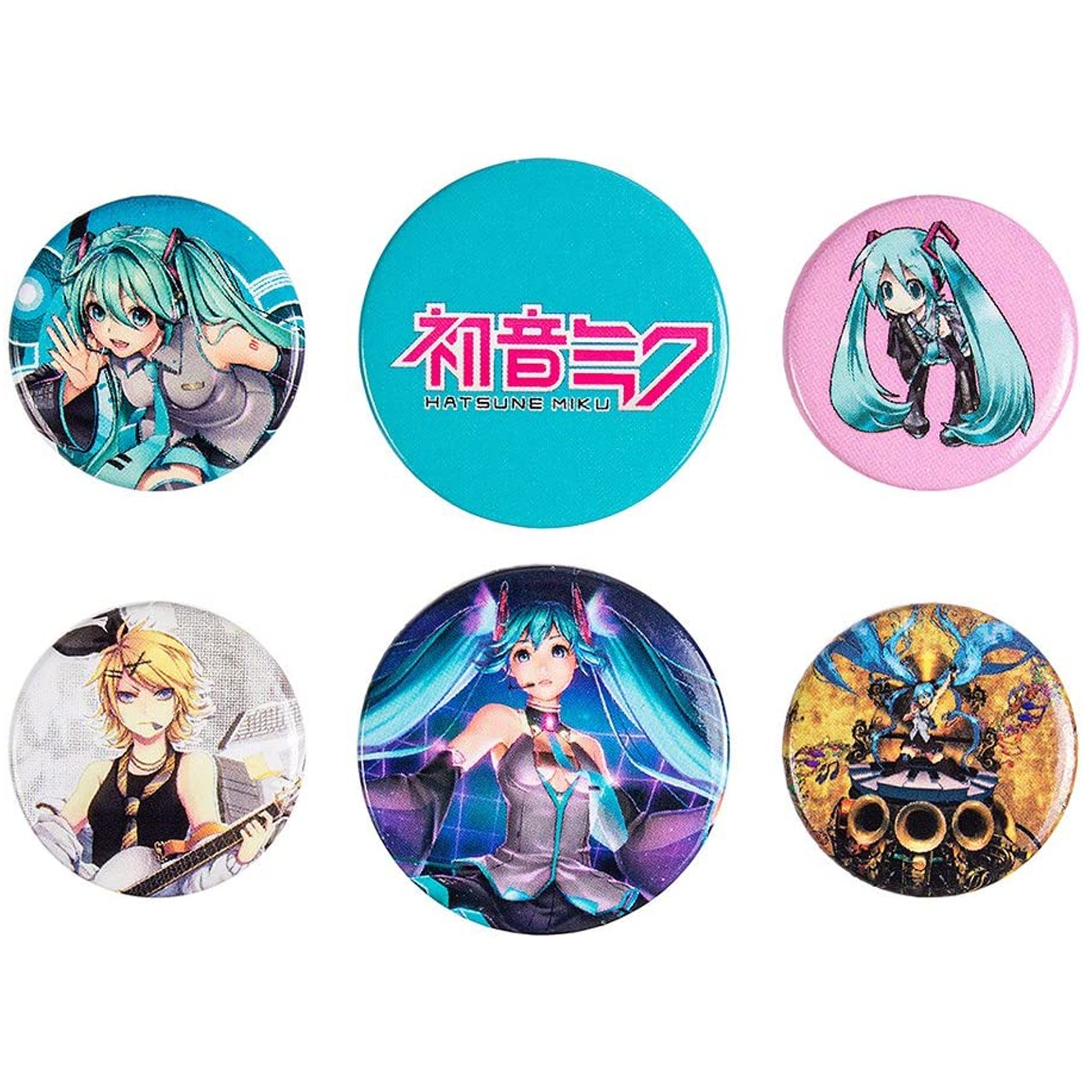 Hatsune Miku Button Badge Set - All 6 Design | Happy Piranha
