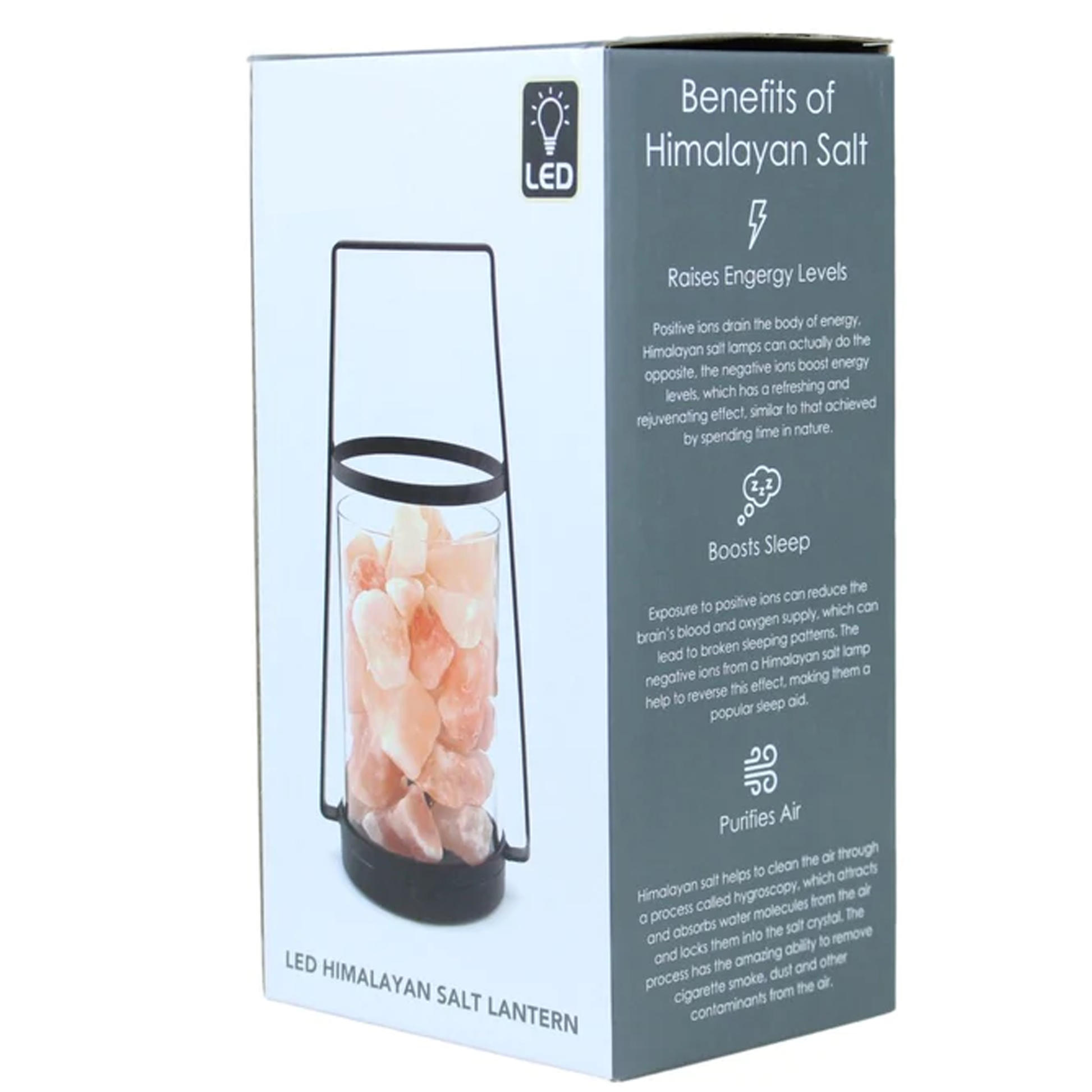 LED Himalayan Salt Lamp / Lantern in Box | Happy Piranha