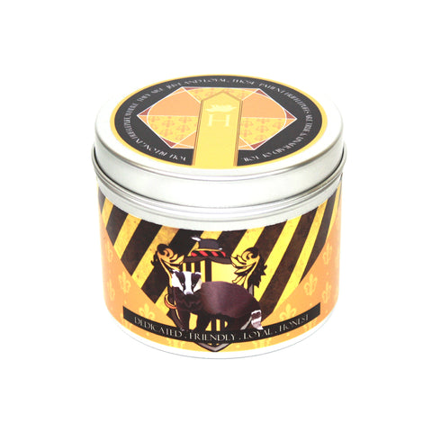 Dedication scented candle by Happy Piranha inspired by Hufflepuff