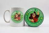 Donkey kong inspired mug and coaster set by Happy Piranha