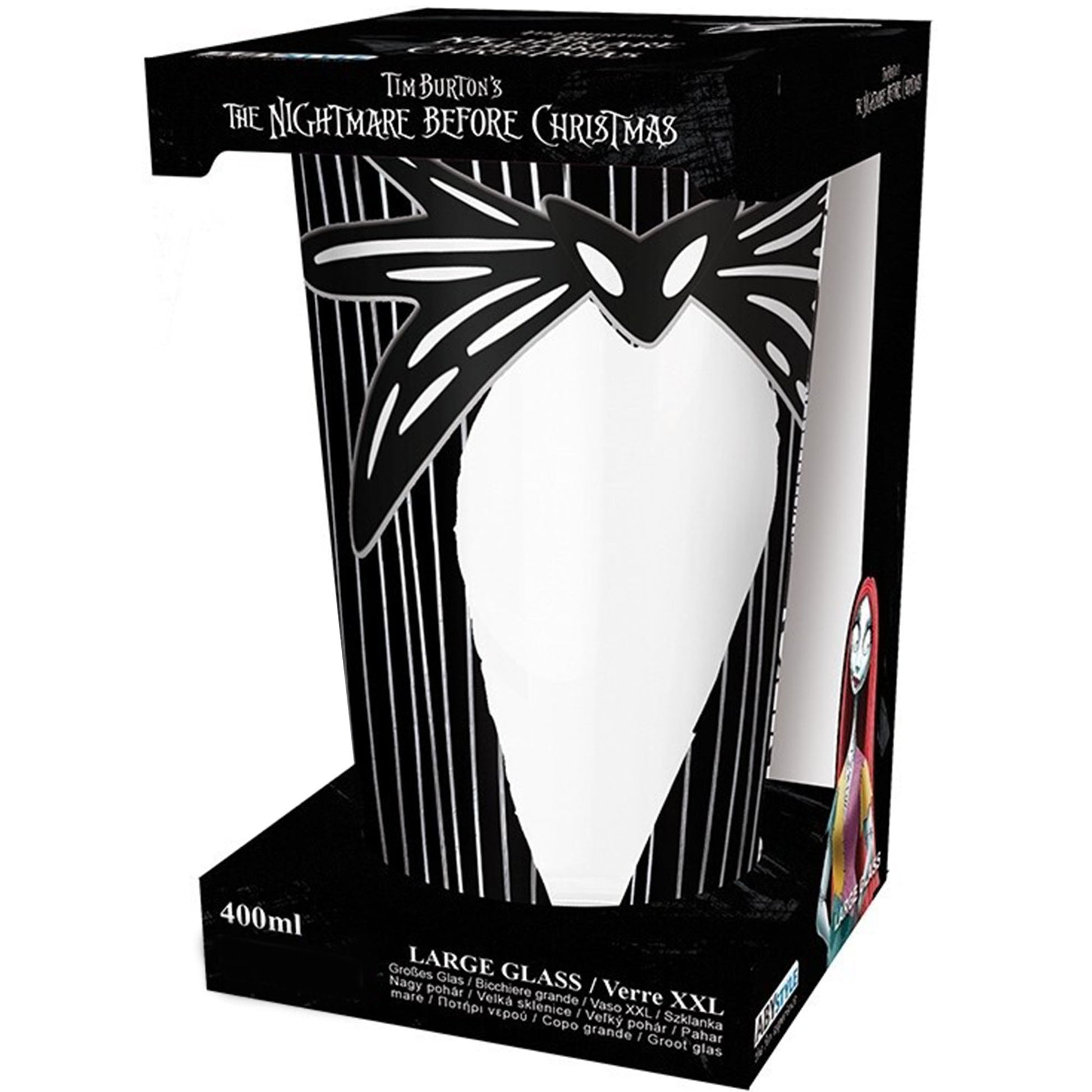 Large Nightmare Before Christmas Jack Skellington Glass in its Packaging | Happy Piranha