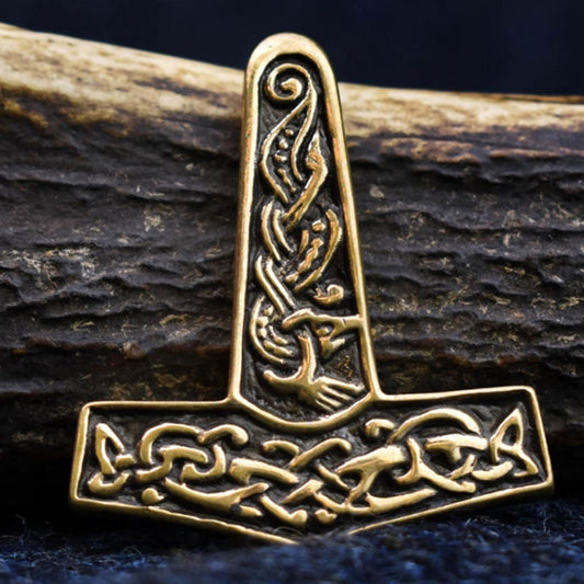 Jorvik Thor's Hammer (Bronze) Viking Pendant | Happy Piranha